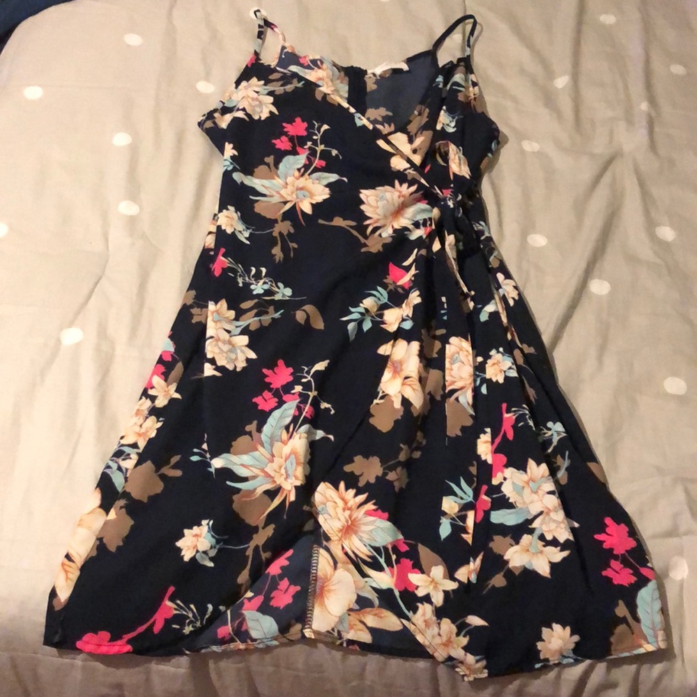 Floral wrap dress